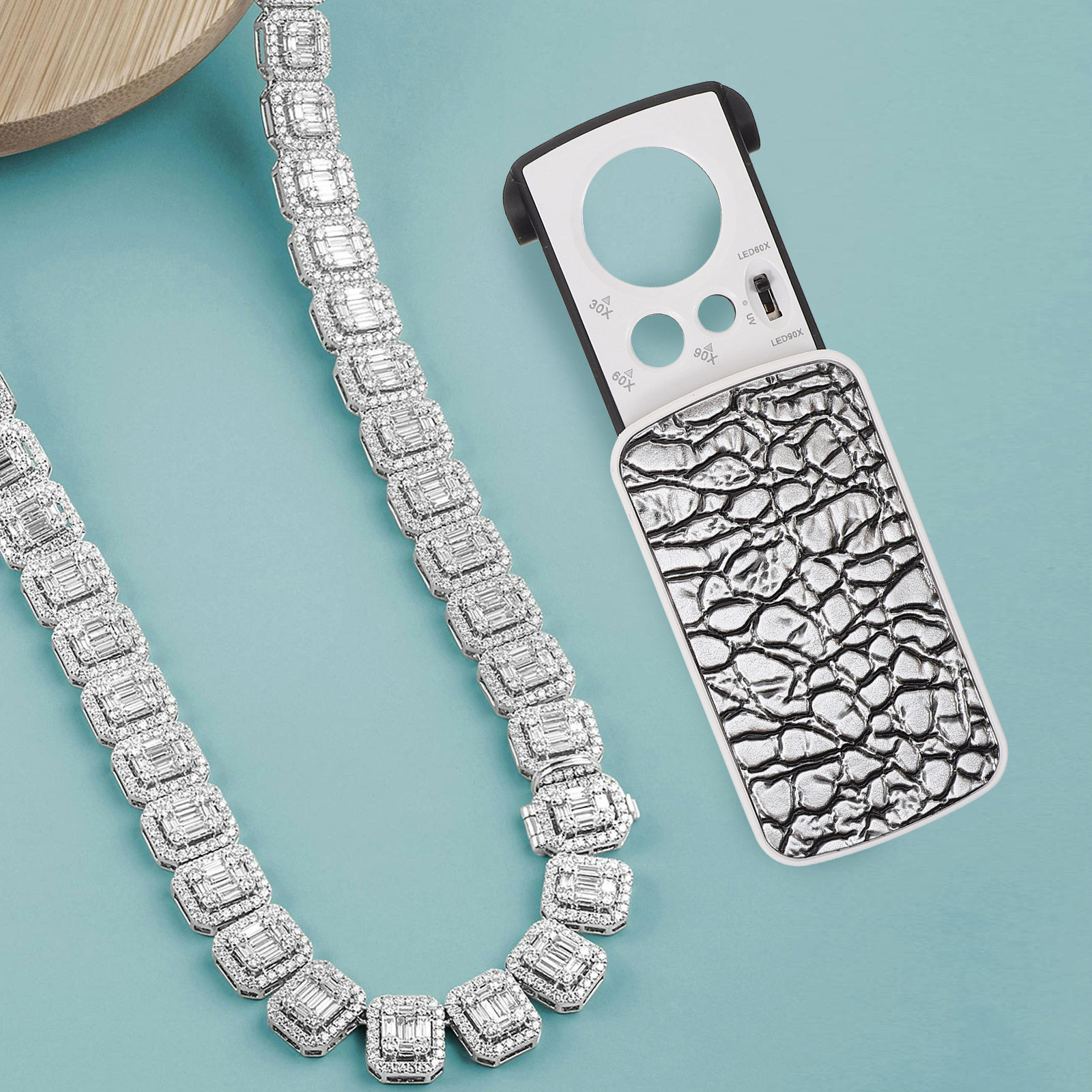 Collectors Coins Jewelry & Watches Of Smithtown Photos - 2Pcs Portable LED Jewelry Magnifier 30X
