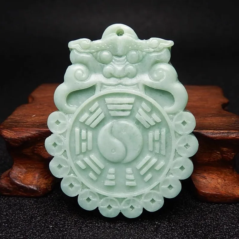 Luxury Gifts Jewelry & Watches Namfleg Mostar - Green Real Jade Tai Chi Pendant