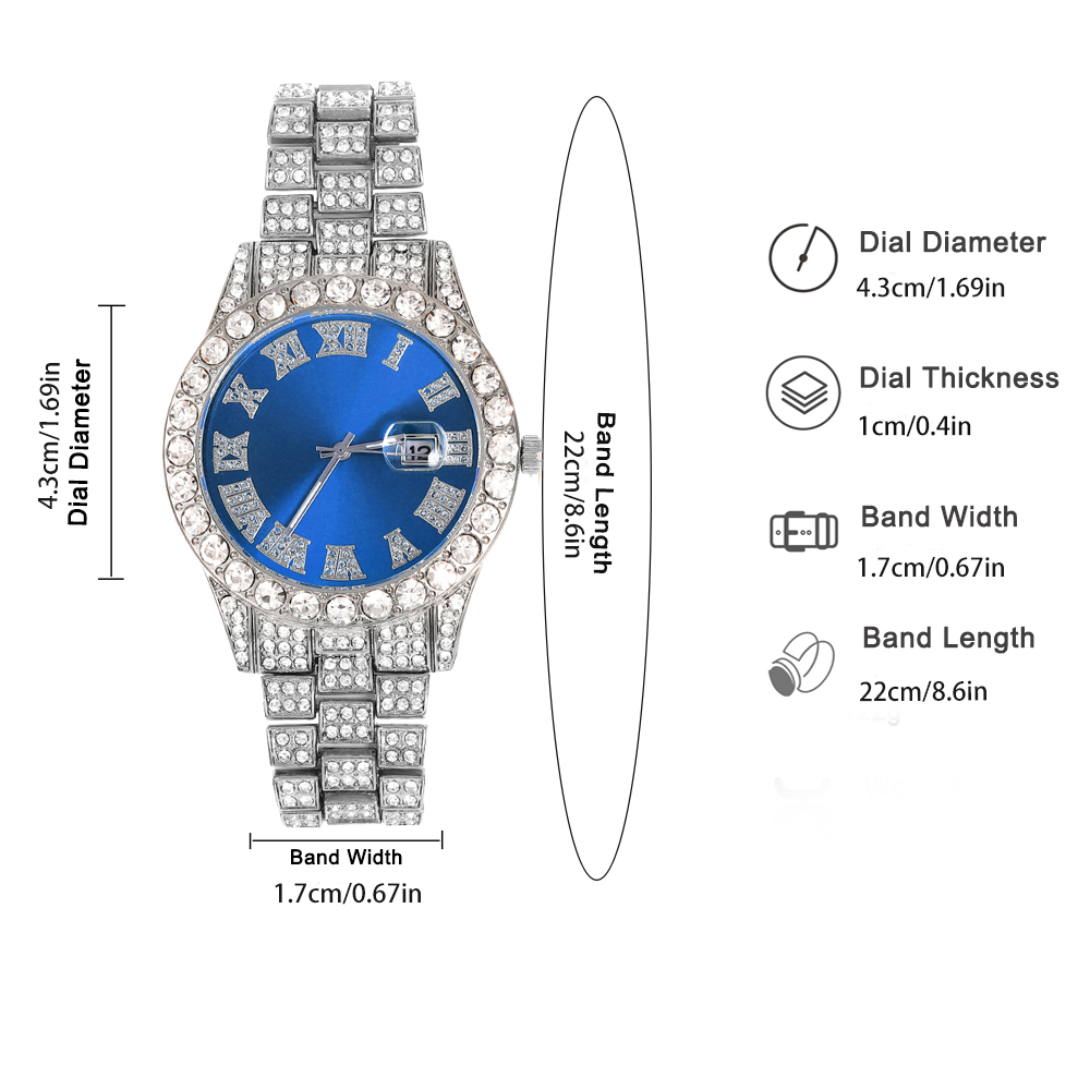 3pcs Hip-hop Watch Jewelry Set - Jewelry Type Watches review and price