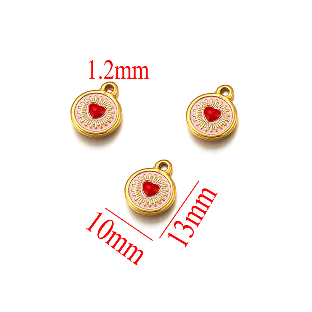 5pcs Stainless Steel Red Ename - Moon Star Earrings review and price