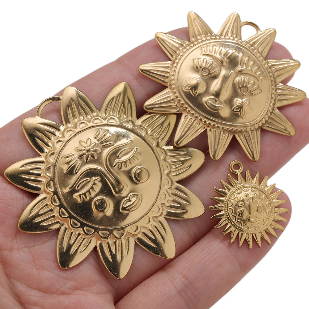 5pcs PVD Gold Charms Stainless - Moon Star Earrings review and price