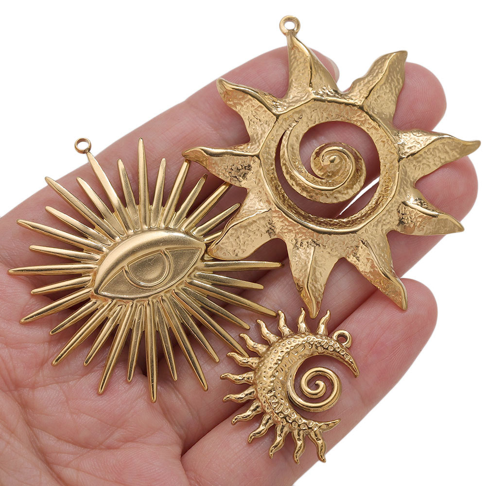 5pcs PVD Gold Charms Stainless - Moon Star Earrings review and price