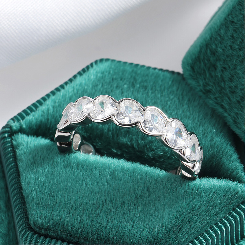 Women 3‑4mm Heart Cut D‑Color  - Statement Cocktail Ring review and price