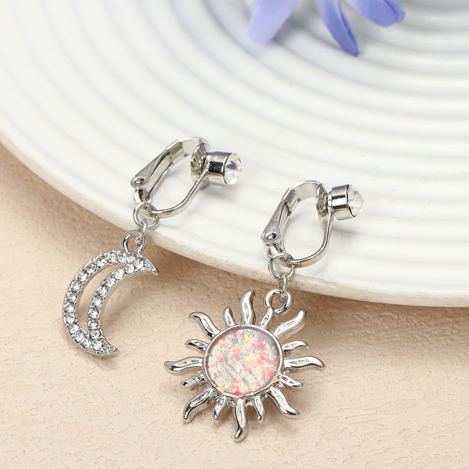 Faux Fake Belly Star Fake Bell - Moon Star Earrings review and price