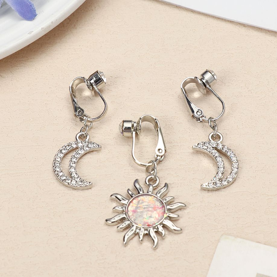 Faux Fake Belly Star Fake Bell - Moon Star Earrings review and price