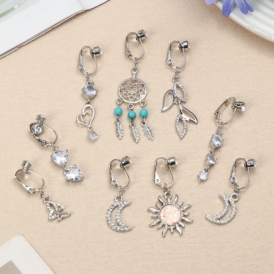 Faux Fake Belly Star Fake Bell - Moon Star Earrings review and price