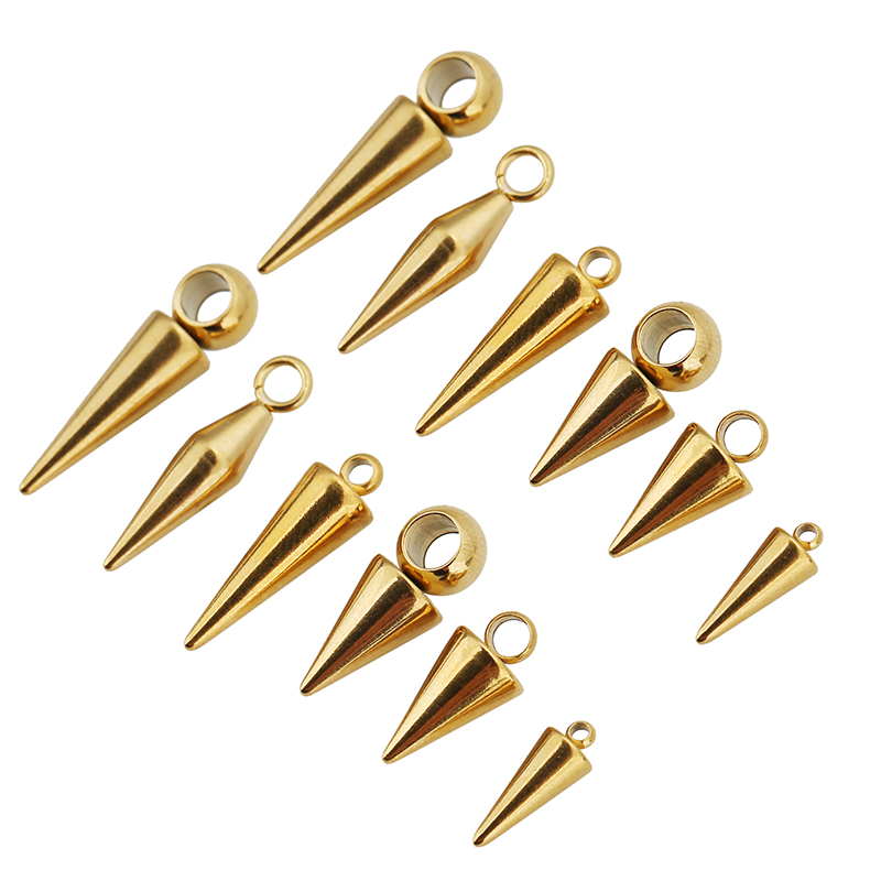 10pcs Stainless Steel Cone Cha - Moon Star Earrings review and price