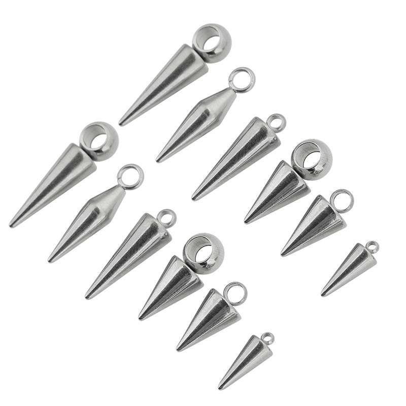 10pcs Stainless Steel Cone Cha - Moon Star Earrings review and price