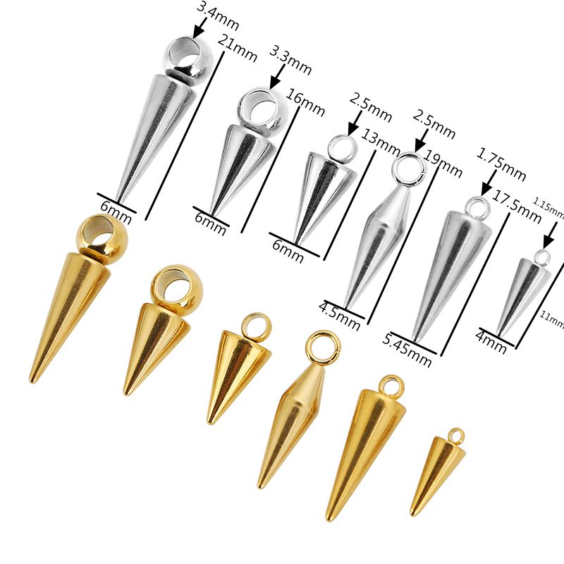 10pcs Stainless Steel Cone Cha - Moon Star Earrings review and price