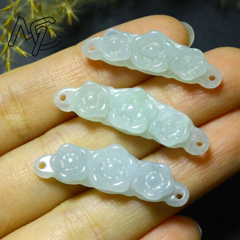 1pc Natural Jadeite Emerald Fl - Luxury Gifts Jewelry & Watches Namfleg Mostar review and price