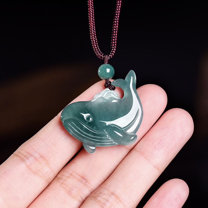 Natural Burmese Jadeite Whale  - Jewelry & Watches Store review and price