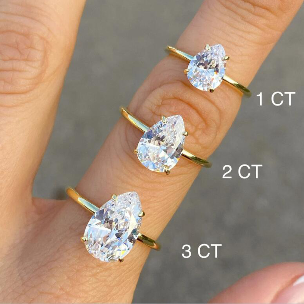 Pear Shaped 925 Sterling Silve - Statement Cocktail Ring review and price