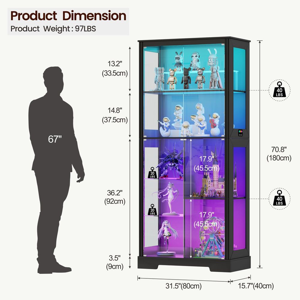 Lighted Corner Display Curio C - S&S Watches & Jewelry Ho Chi Minh review and price