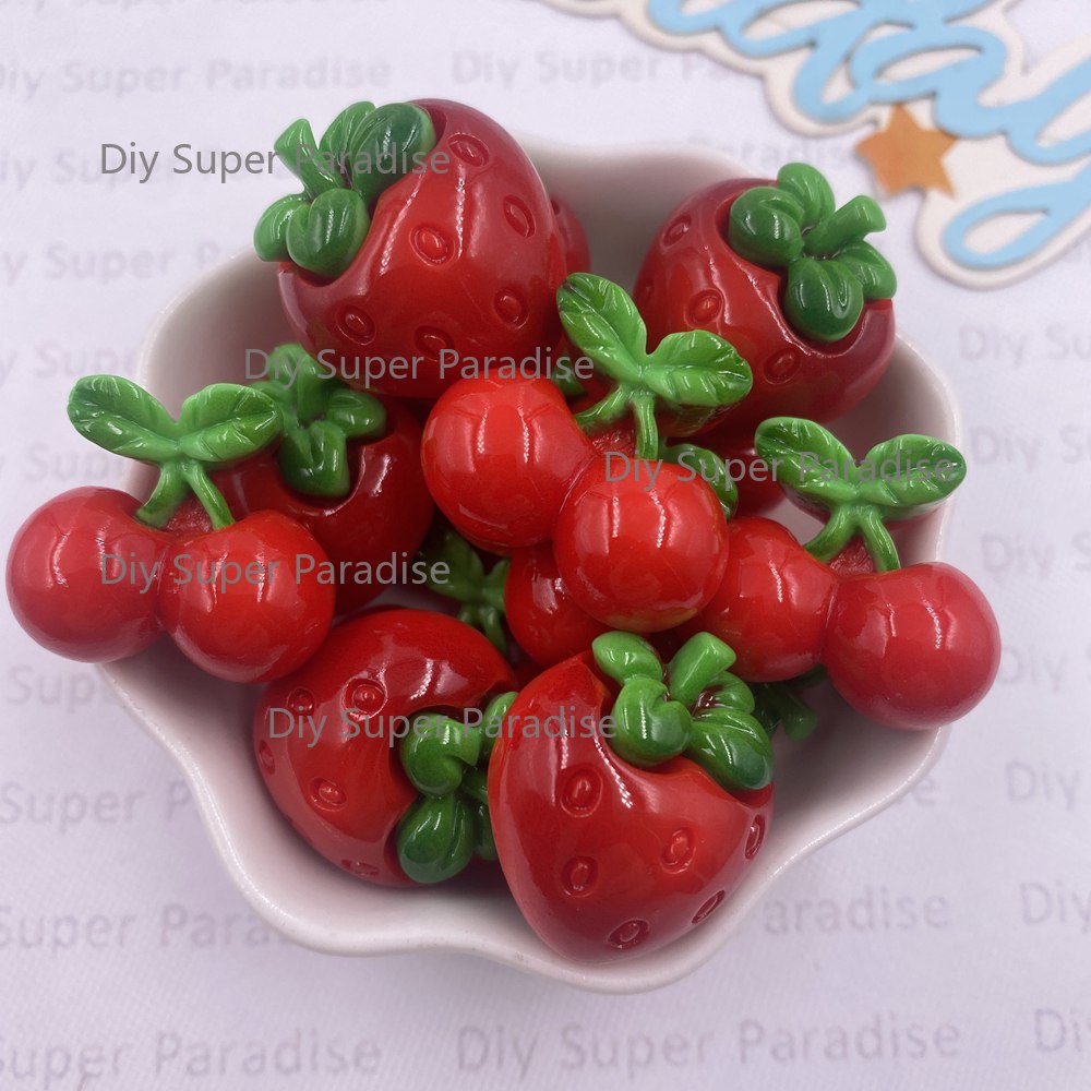 8PCS Resin Kawaii Colorful Red - Paradise Jewelry & Watches Llc Miami review and price