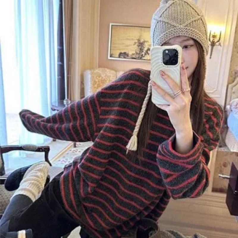 Plus Size Vintage Striped Flee - S&S Watches & Jewelry Ho Chi Minh review and price
