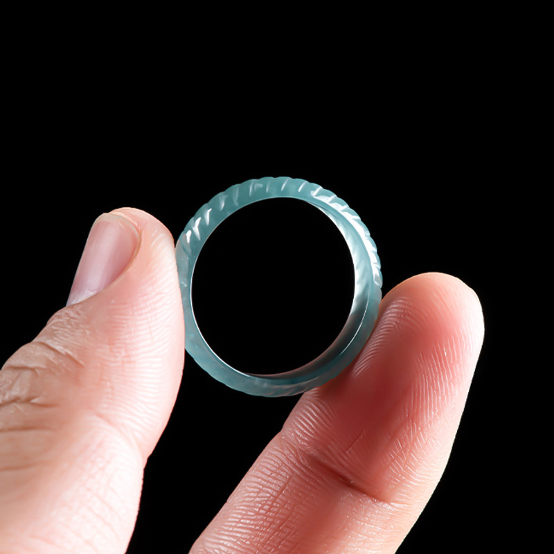 Blue Real Burmese Jadeite Ring - Luxury Gifts Jewelry & Watches Namfleg Mostar review and price