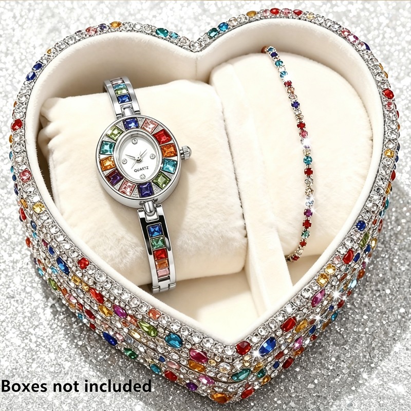2pcs Elegant Colorful Rhinesto - Jewels On Watches review and price