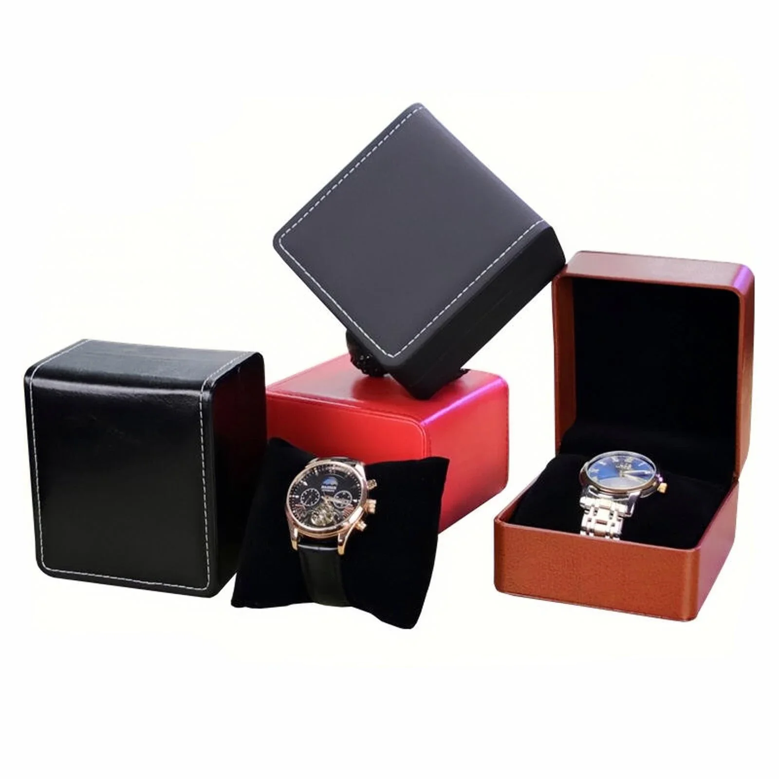 Luxury Watch Case Pu Leather J - Jewelry And Watches Box review and price
