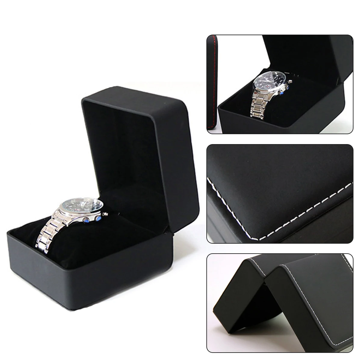 Luxury Watch Case Pu Leather J - Jewelry And Watches Box review and price