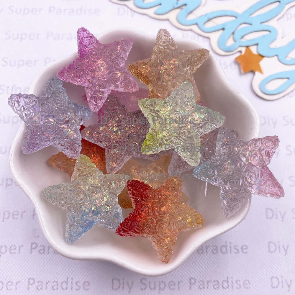 10PCS Resin Clear Candy Color  - Paradise Jewelry & Watches Llc Miami review and price