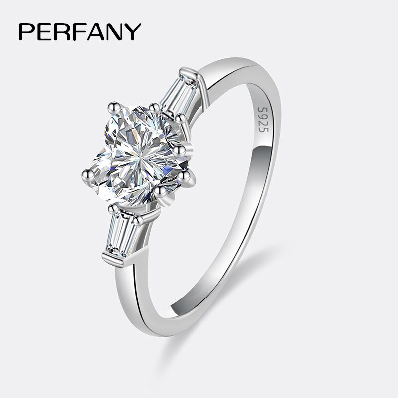 PERFANY 1CT Heart Cut Moissani - Statement Cocktail Ring review and price